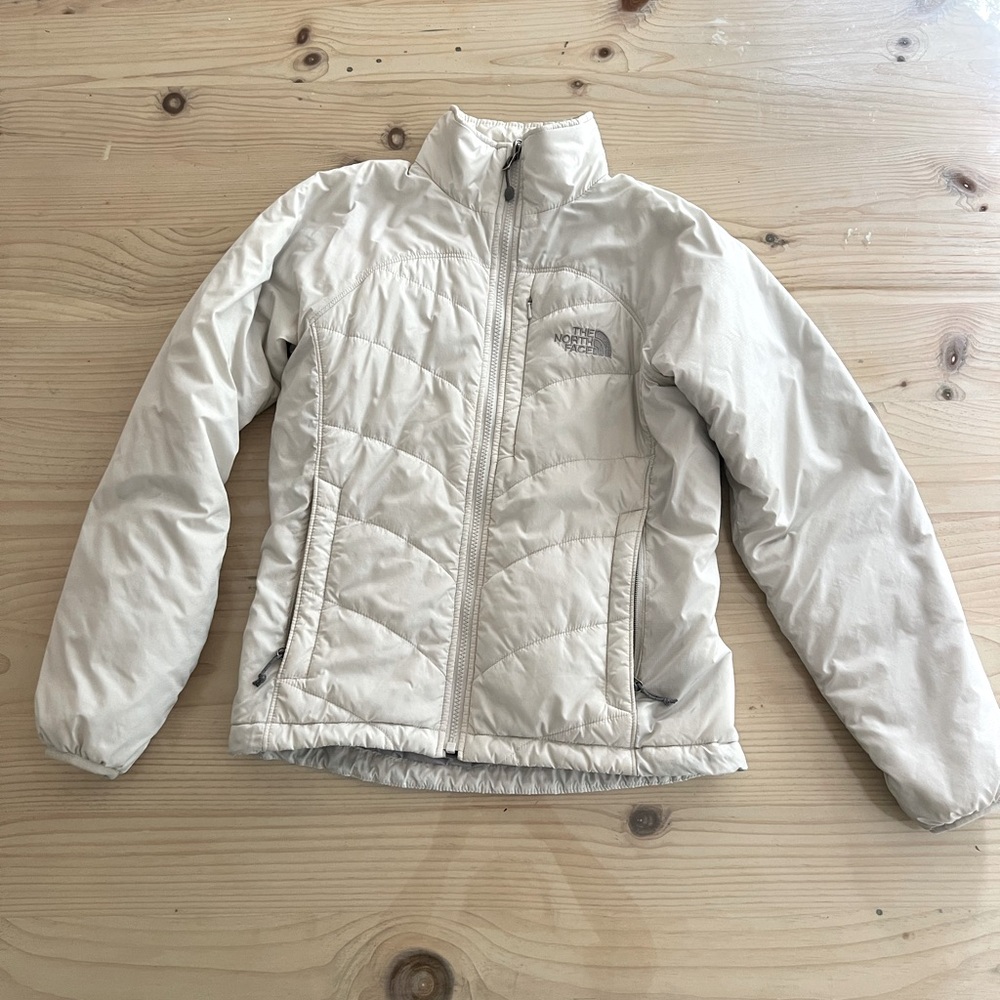 Women’s north face light down jacket, white, XS/TP